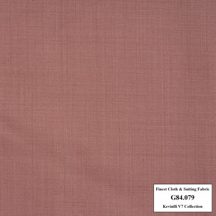 G84.079 Kevinlli V7 - Vải Suit 80% Wool - Hồng đất